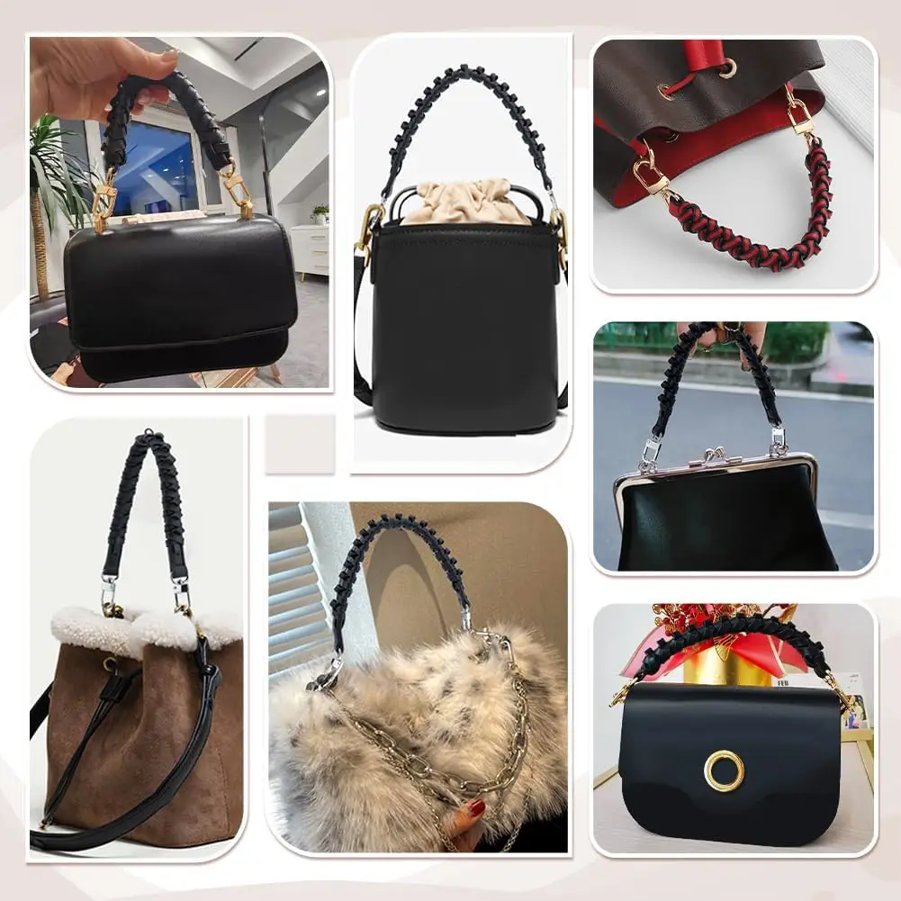 財布ストラップ 取り外し可能なPUレザーハンドル付きバッグ2個