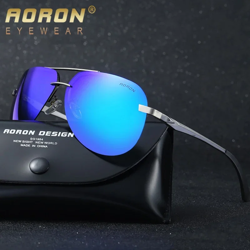 AORON Vintage Polarized Night Vision Sunglasses with Mirror Coating