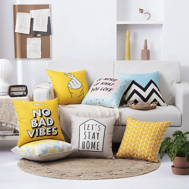 

Современная наволочка для диванной подушки, декоративная наволочка для дивана, кровати, автомобиля, дома, улицы, льняная ткань с геометрическим рисунком