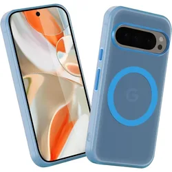 Candy Color Translucent Frosting Magnetic Waterproof Case with Wireless Charging Compatibility - Google Pixel 8 Pro (Skyblue)