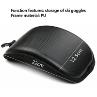 Skiing Snow Goggles Protector Case (Without Goggles)Anti-Shock Waterproof Motorcycle Eyewear Box Storage Zipper Hard Shell Bag 2
