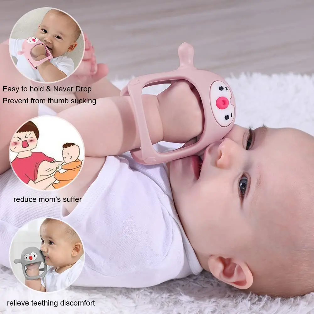 Penguin baby teething sticks silicone toys baby chew toys hand pacifiers new car seat toys teething toys silicone teething toys