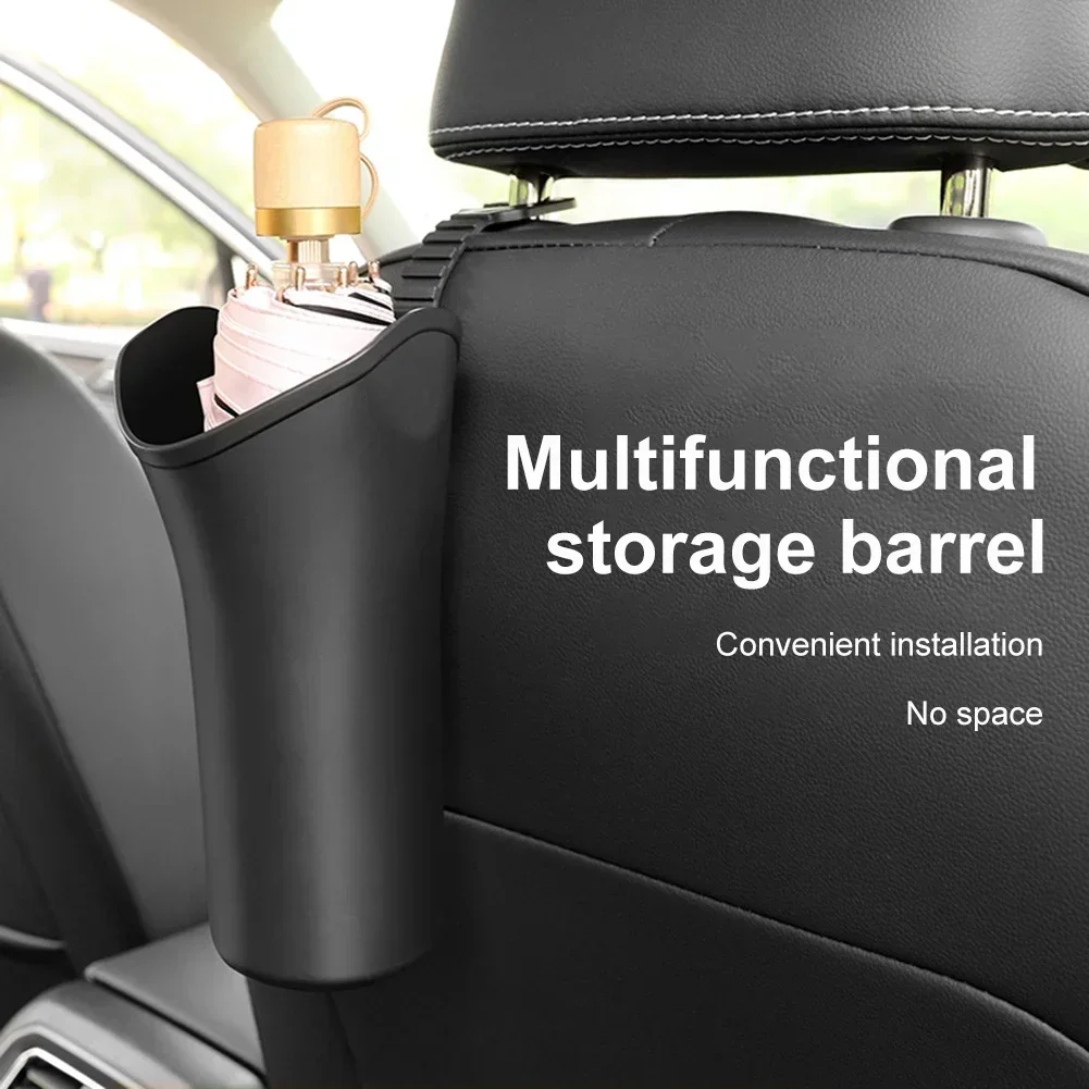 Car Storage Box Umbrella Organizer Bucket Water Bottles Rack Holder Backseat Garbage for Auto umbrella holder