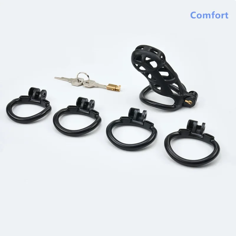 Men Multi Size Cobra Chasty Cage Black Breathable Sexy Toys for Men Sexual Abstinence Training SM Gay Chastity Lock Sex Toys