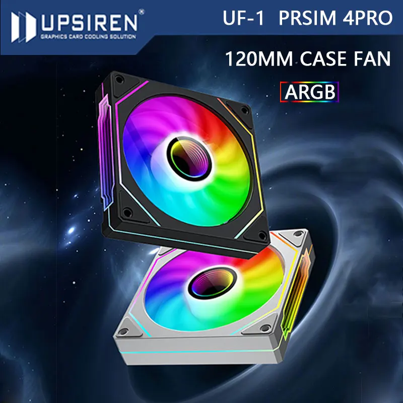 Upsiren-argb Ventilador do Chassi do Computador Ventilador Silencioso Grande Volume de ar 12v 405 Cfm 6001500rpm Pin Uf-1 Prism 12cm