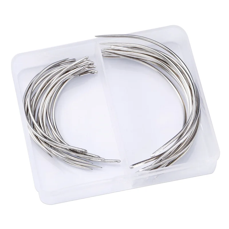 20Pcs/Lot Stainless Steel Bent Curved Needle For DIY Leather Hand Sewing leather sewing needles sewing needles