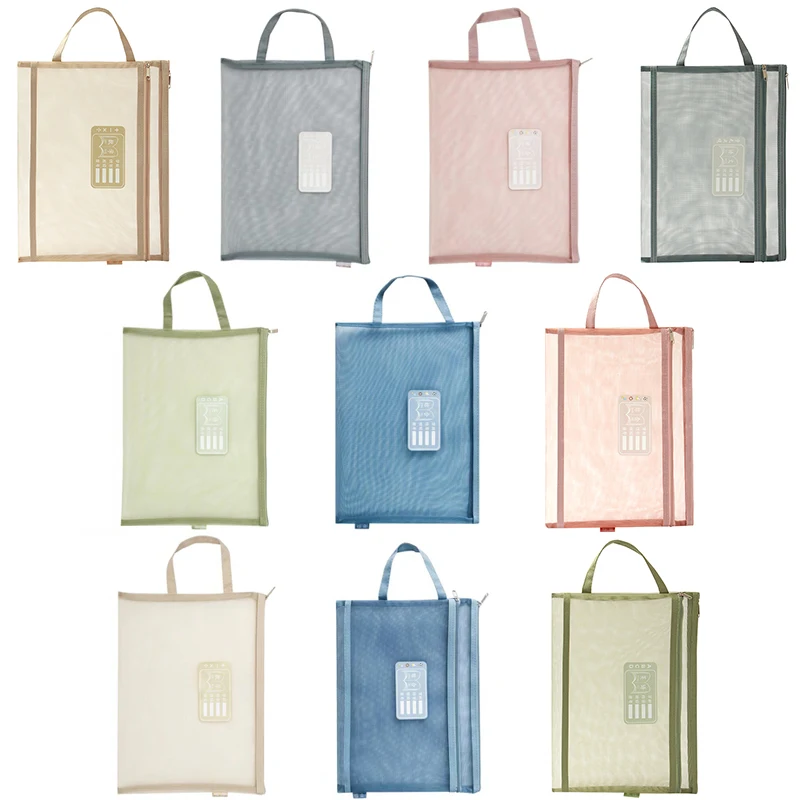 

Нейлоновая Сетчатая Сумка для файлов A4, прозрачная застежка-молния, тестовая бумага, сумка для информации, Офисная Студенческая сумка для ручек, сумка для хранения пазлов