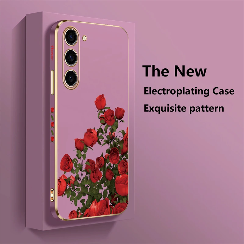 Elegant Red Rose Soft Phone Case Cover