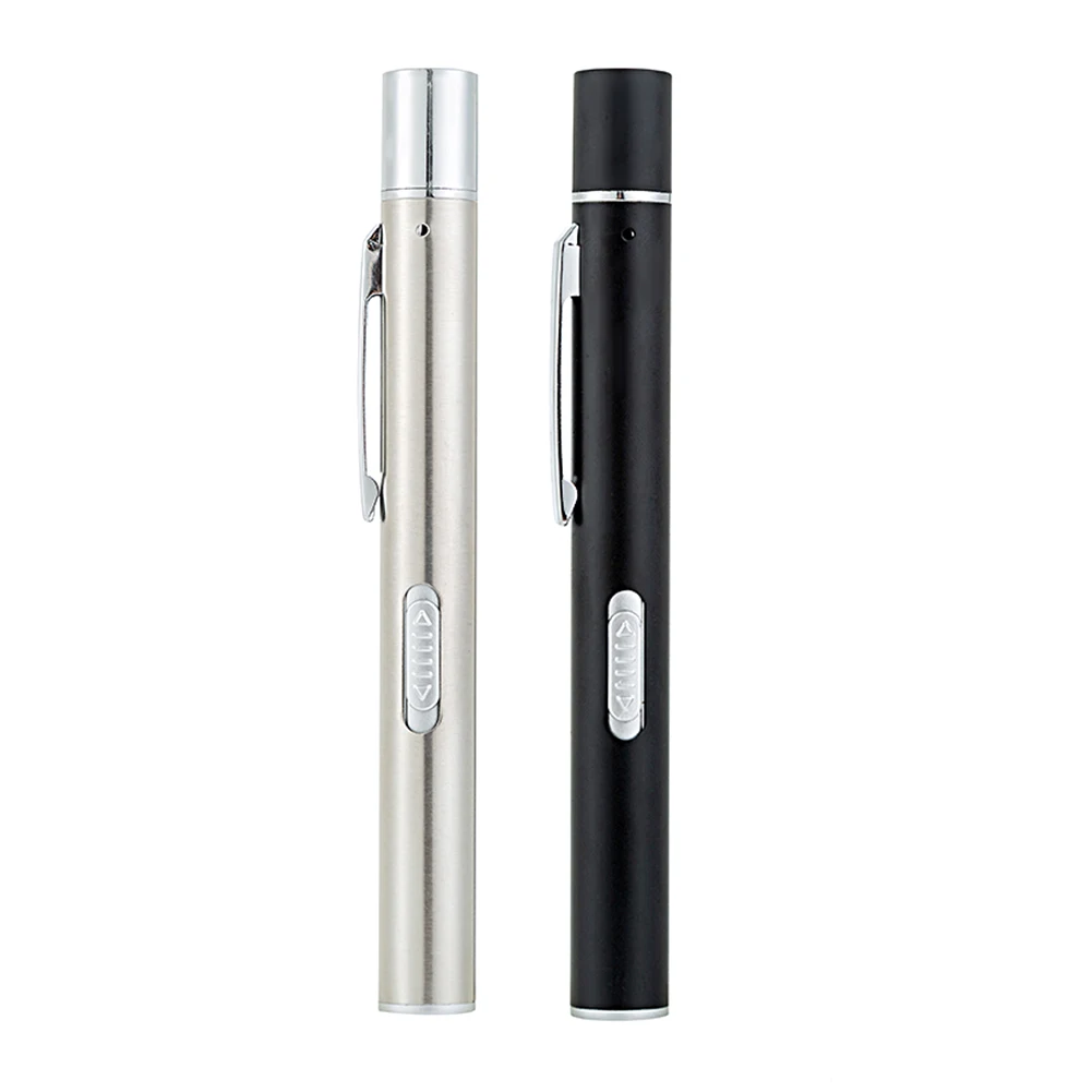 USB Rechargeable Medical Handy Pen Light Mini Nursing Flashlight LED Torch Lamp With Stainless Steel Clip Pocket LED Flashlight medical flashlight
