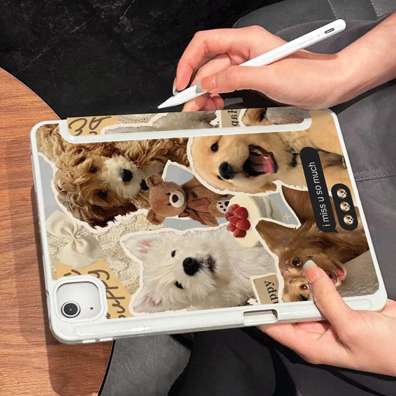 Cute Happy Puppy Tablet Case - Universal Fit