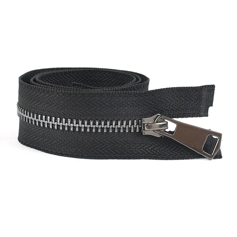 2pcs Meetee 5# Metal Zippers 15/60/70/80cm Auto Lock Zips for Down Coat Garments Zipper Shoes Pocket Garment Sewing Accessories 