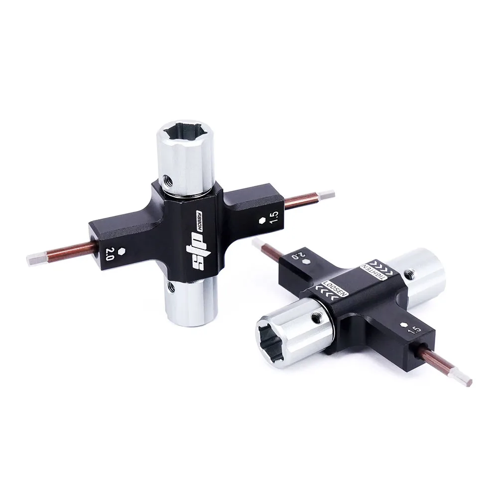 RUSHFPV STP 4in1 프로펠러 도구 1.5mm 2.0mm 2.5mm 스크루드라이버 8mm 슬리브 RC 모델 FPV 드론용 다기능 렌치
