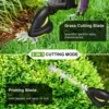 HECUS 2 IN 1 Brushless Electric Hedge Trimmer Cordless Handheld Shrub Grass Pruning Mower Garden Tools For Makita 18V Battery 2