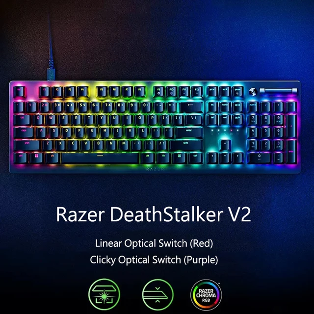 Razer Keyboard Deathstalker, Razer Deathstalker V2 Wired, Gaming Keyboard