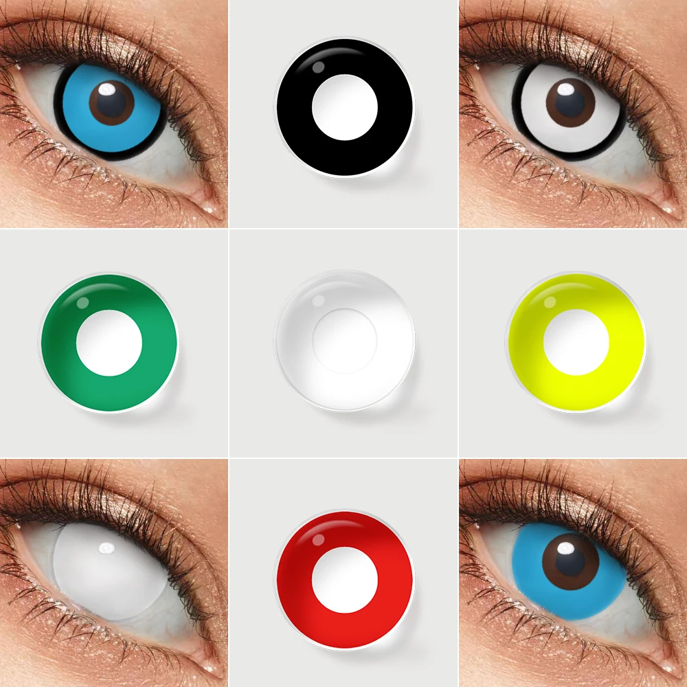 Magister Cosplay Contact Lens Cartoon Anime Eyes Halloween Blind White And  Black Cosmetic Makeup Contact Lenses Shopee Philippines | 2pcs/pair Colored  Contact Lenses Anime Cosplay Cosmetics For Eyes Contact Lenses White  Lentille