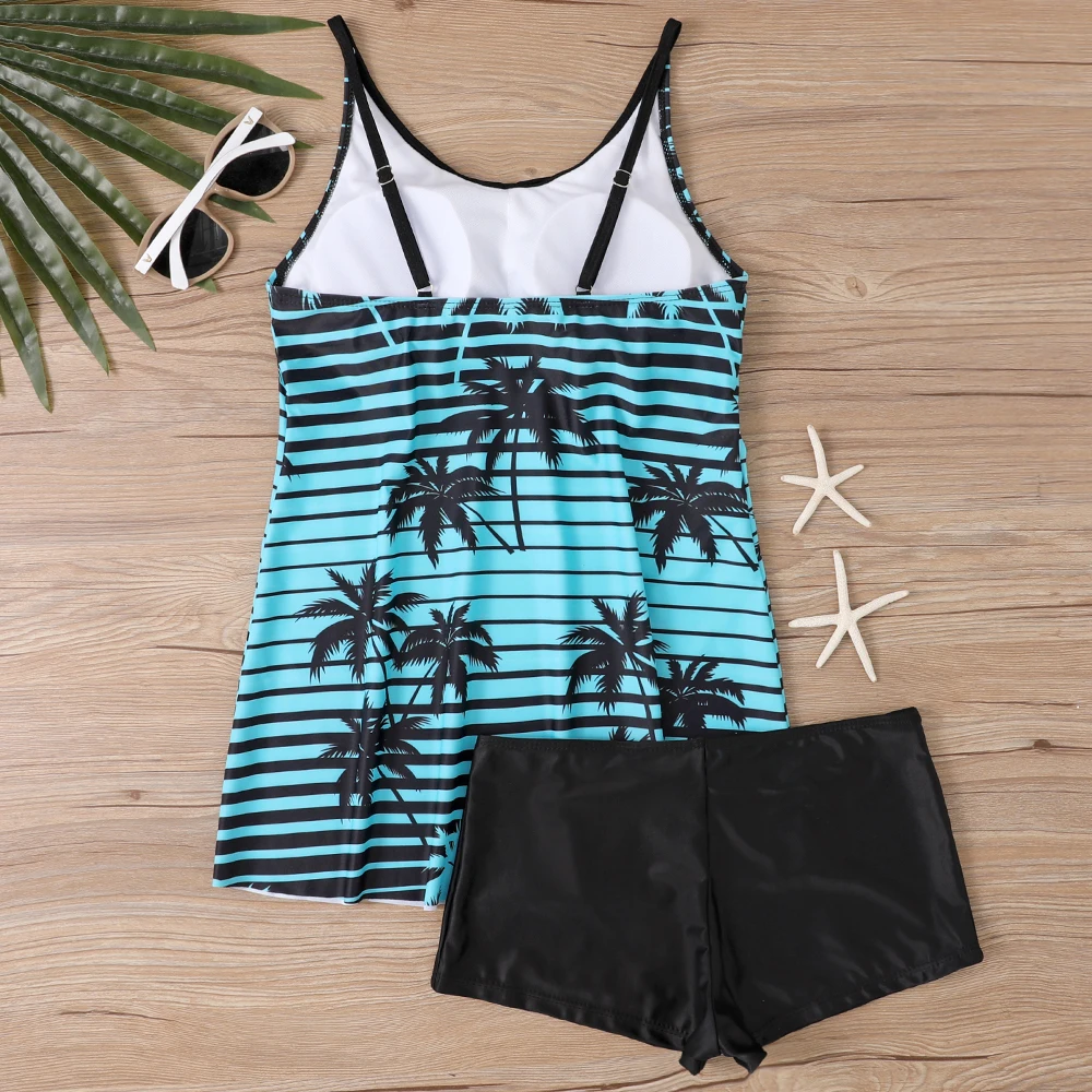 2023 Women Two Piece Set Swimsuits Female Bikini Swimwear Print Bathing Suit Sexy Monokini Summer High Waist Beachwear Tankini