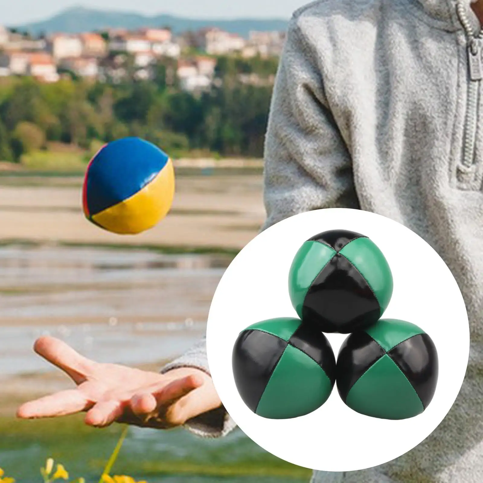 

3 Pieces Juggling Balls for Beginner Toss Ball for Kids Boys Girls Backyard