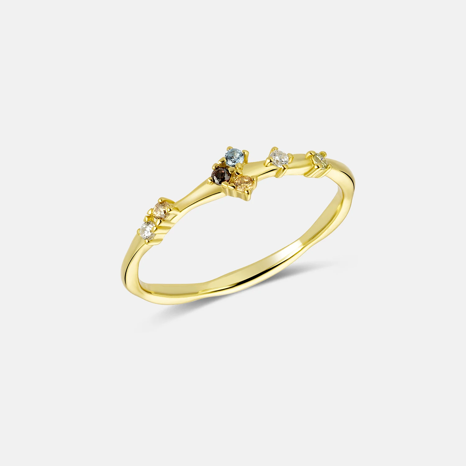 925 Sterling Silver Gold Ring Full Zircon CZ Lady Bird Ring Women Wedding Jewelry Rock Punk Round silver ring,silver rings