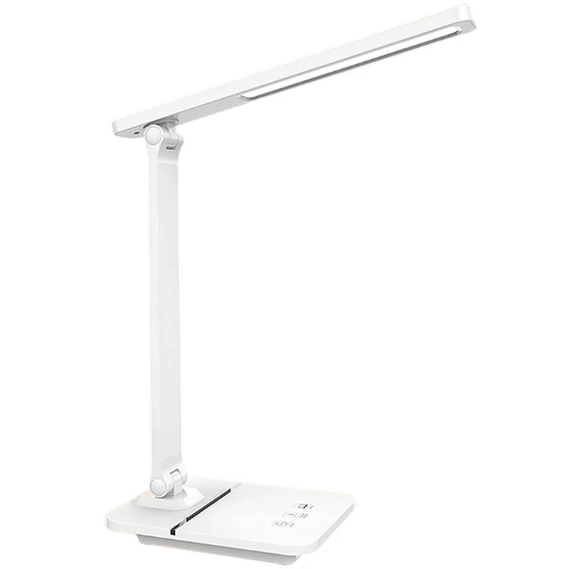 

LED Desk Lamp, 14W Eye-Caring Table Lamp With Phone Stand, 3 Color Modes With 800 Lumens Stepless Dimming, Press Control