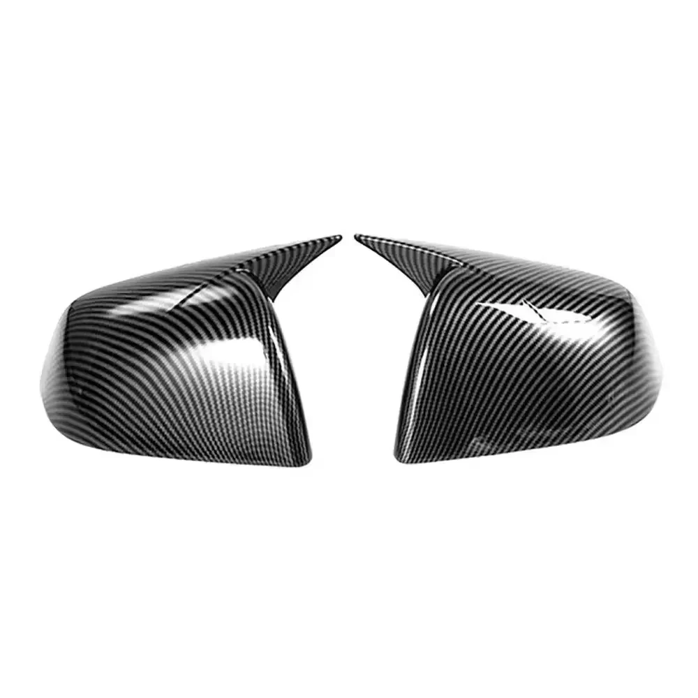 Exterior Rearview Side Mirror Housing Shell Cap Carbon Fiber Pattern Gloss Black Side Door Mirror Cover for Tesla Model Y 3 rearview mirror cover carbon fiber mirror cover