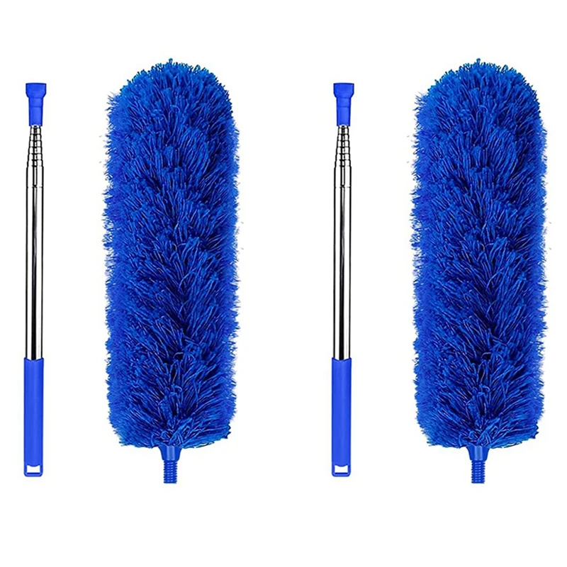 Gutter Cleaning Brush 2X Roofing Tool With Telescopic Extendable Pole 8.2Ft Guard Cleaner Tool Easy Remove Leave