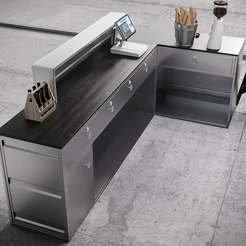 Industrial Style Bar Counter Cashier Internet Celebrity Milk Tea Coffee Shop Iron Billiards Basketball Hall Gym Reception Desk