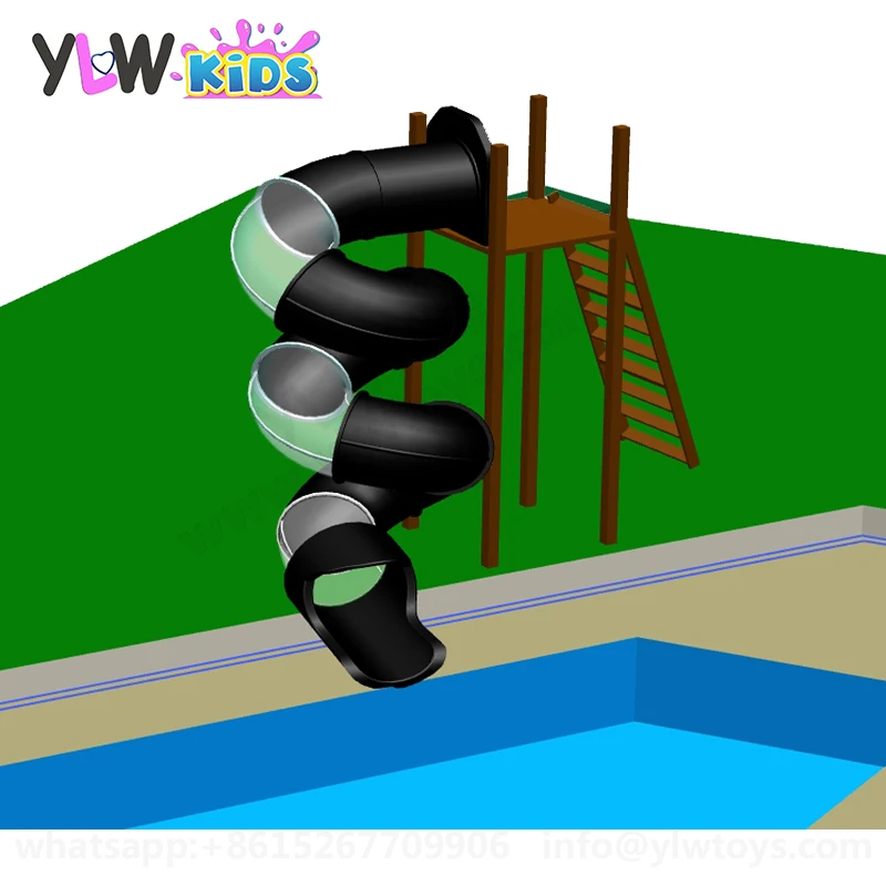YLWCNNThickenExtraLargePlasticTubeSlideGameGardenYardToboggan