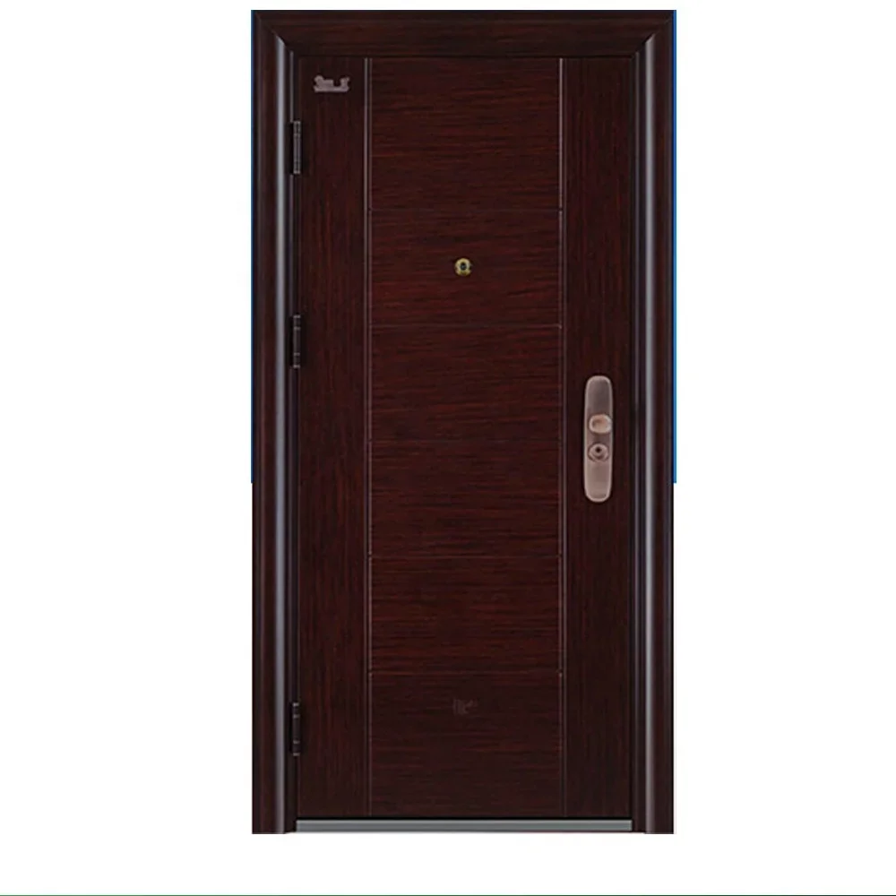 Hot Sale Soundproof Exterior Security metal Steel door Front for house 5
