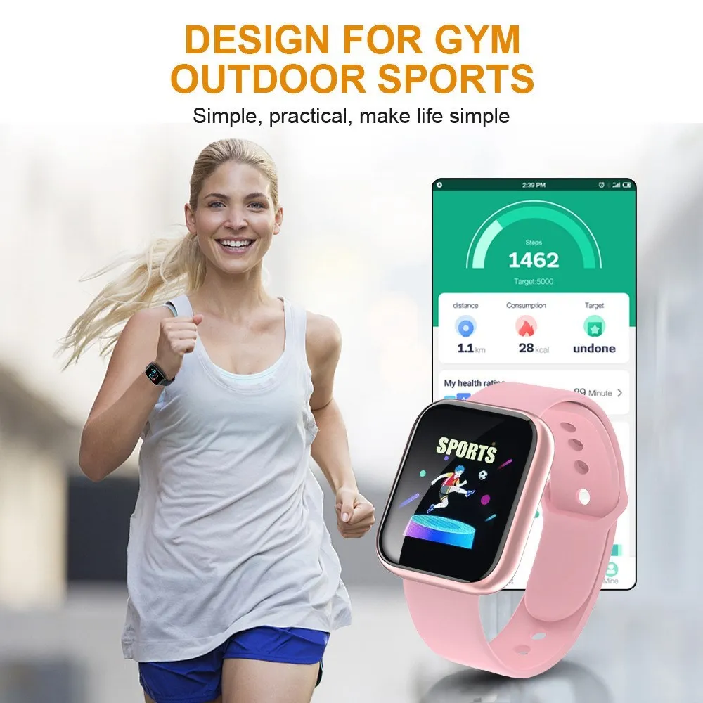  20Pcs Smartwatch D20   Ʈ ð Y68 ƮϽ ƮĿ  ɹڼ  IOS ȵ̵忡  ո ð 
