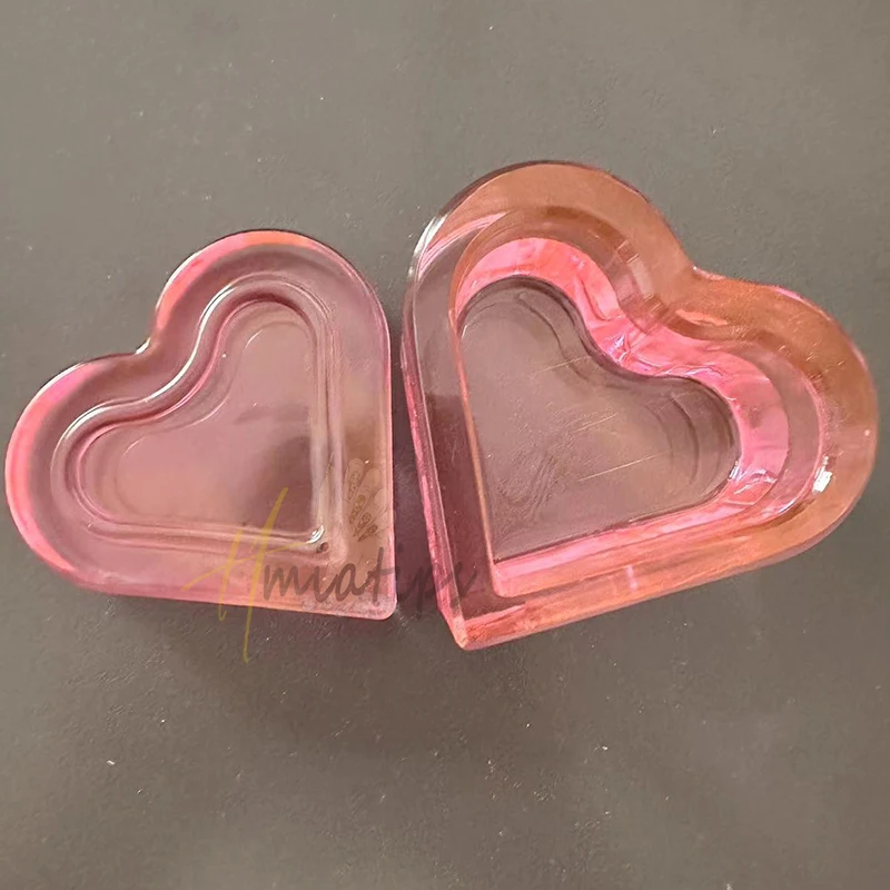 Pink Heart Crystal Glass Nail Dappen Dish with Cap for Acrylic Powder Crystal Cup Bowl Holder Container Manicure Too 4