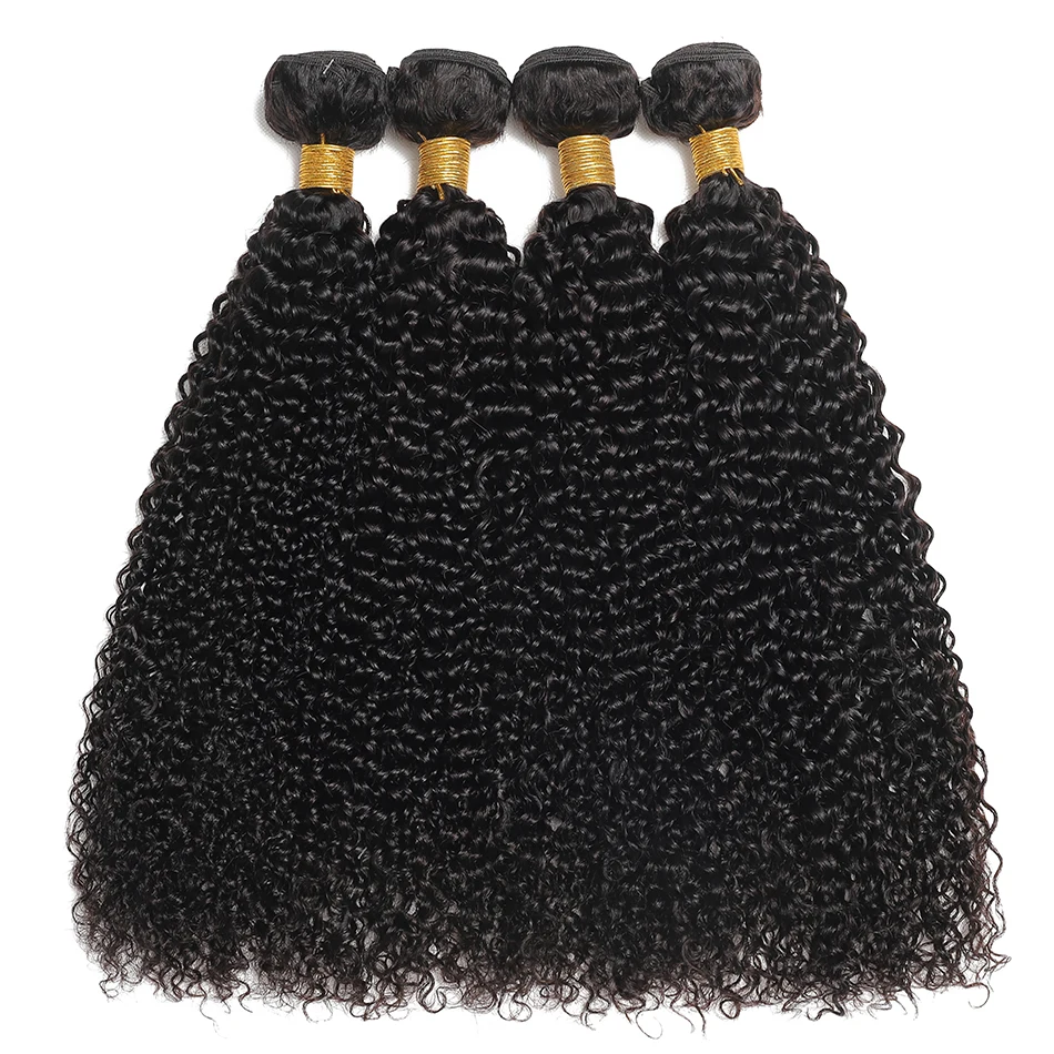 12A Kinky Curly Human Hair Bundles 1/3/4 Bundles Deal 30 Inch Virgin Hair Extensions Weave