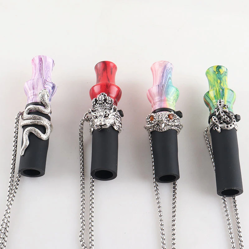 

Arabian Hookah Mouthpiece Set with Necklace Fashion Animal Hookah Shisha Combination Resin Cigarette Holder Hookah Accessories