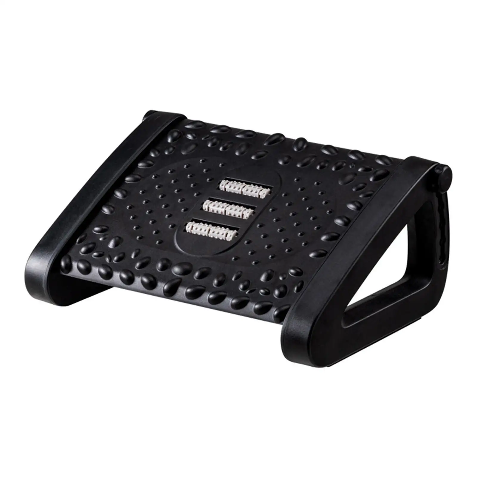 Adjustable Foot Rest-- Improved Posture Solemassage Thicken Plastic for Work Black upgraded