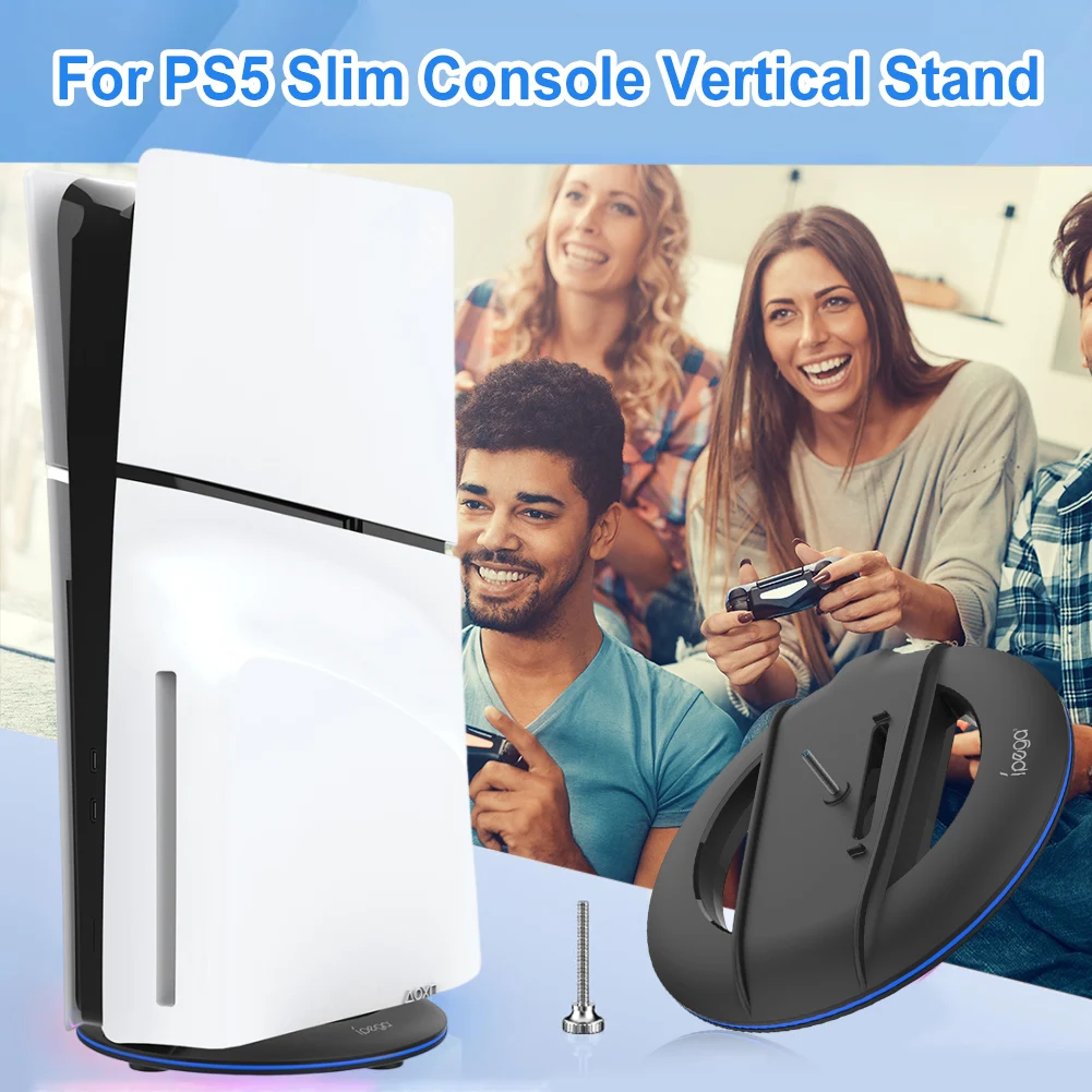 PS5 슬림 콘솔 디스크 및 디지털 에디션용 수직 스탠드, 플레이스테이션 5 슬림 게임 콘솔 냉각용 미끄럼 방지 거치대