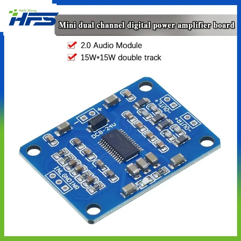 

TPA3110 2X15W Digital Audio Stere Amplifier Board Module Mini Binaural AMP Controller 100dB DC 8-18V Max 3A