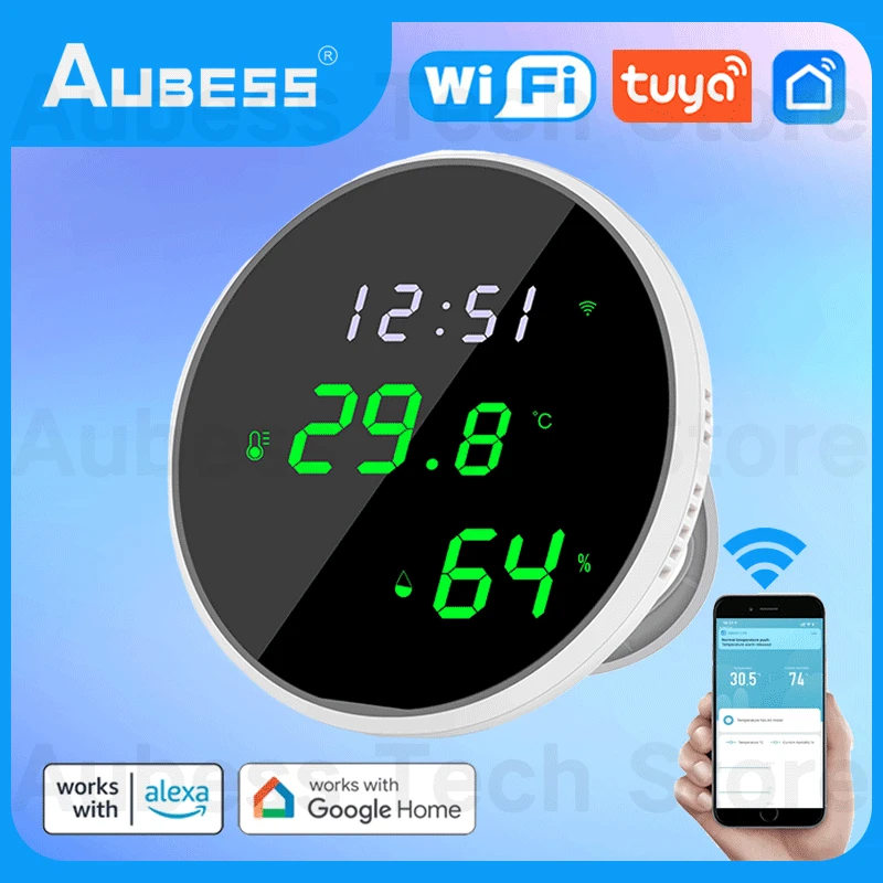 AUBESSWiFiTemperatureHumiditySensorDetectorWinterThermometer
