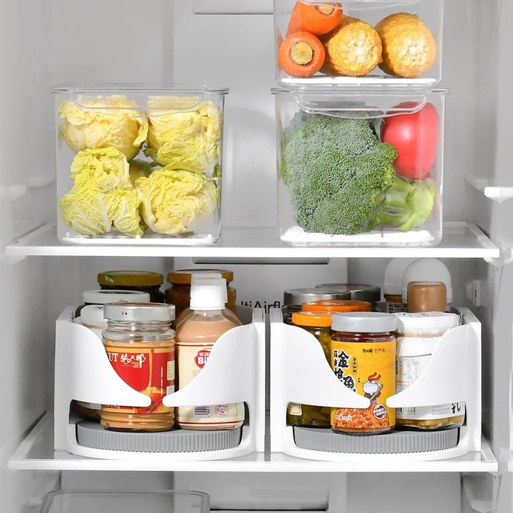 

Rotatable Refrigerator Organizer Pantry Kitchen Storage Racks Fridge Organizer Bins Soda Can Dispenser Beverage Bottle Holder
