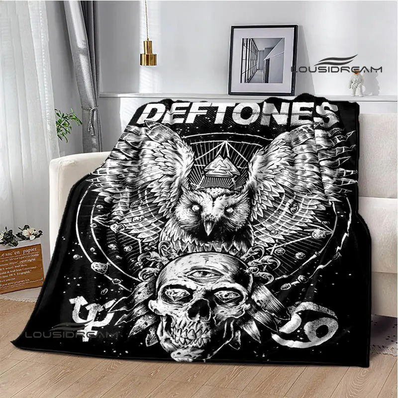 Deftonesbandlogoprintedblanketkidsblanketflannelsoftcozy
