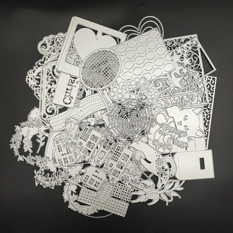 

2023 New Randomly Selected Lucky Bags Animals Greater 70mm Flower Metal Cutting Dies for Scrapbook Surprise Mystery Box Stencils