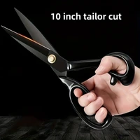 10 Inch Stainless Steel Tailor Scissors with Blackening for Professional Fabric & Embroidery Cutting