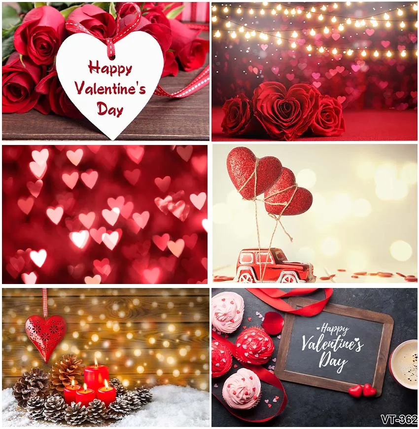 

Красные розы деревянные доски фотография искусство боке День Святого Валентина фон для свадебной вечеринки декор Декор баннер реквизит