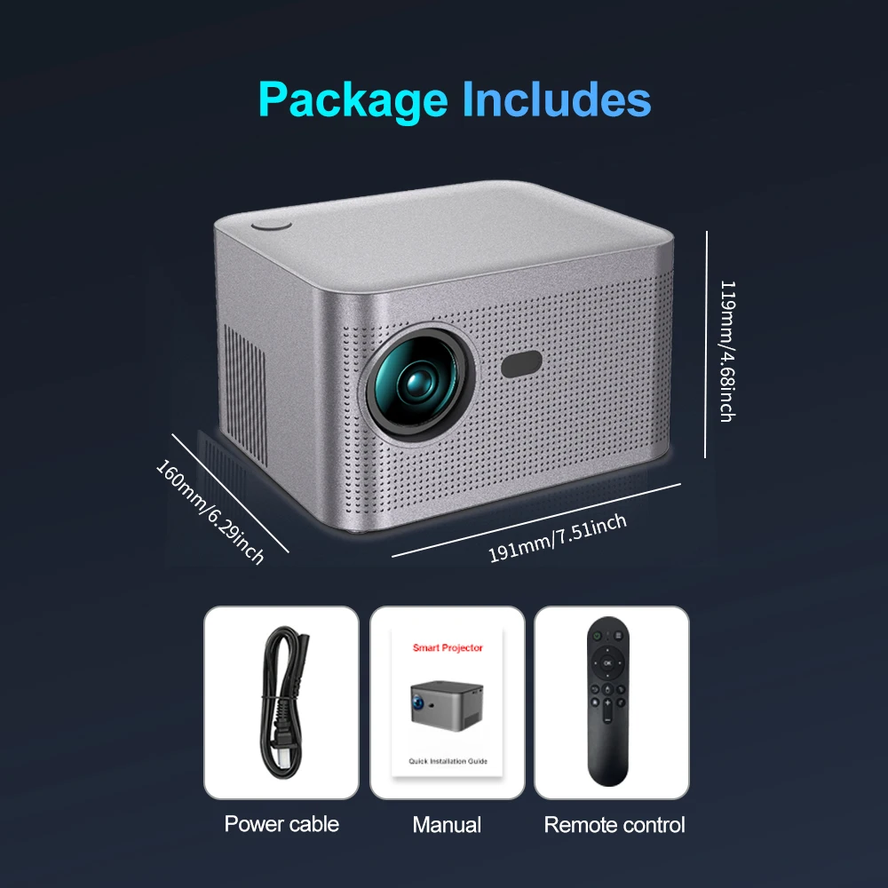 HY350 Smart Projector 4K Android 11 1920*1080P Wifi6 580ANSI Voice Control BT5.0 1080P Home Cinema Projetor Meeting Video Movie