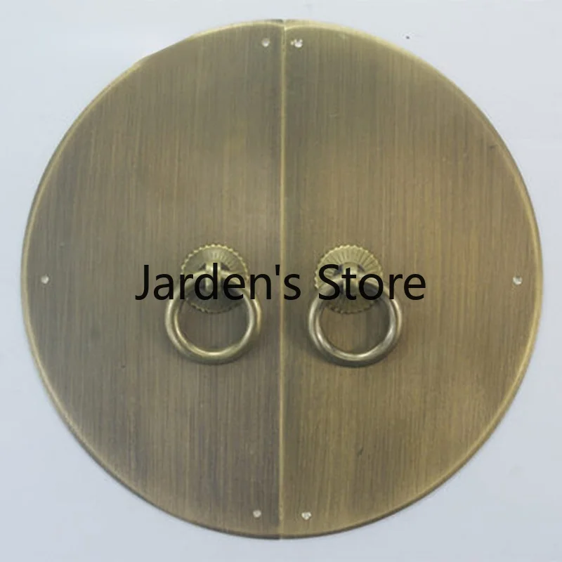 

220mm Chinese Antique Copper Door Handle Cabinet Classic Round Wardrobe Handle Antique Bookcases Rings Handle