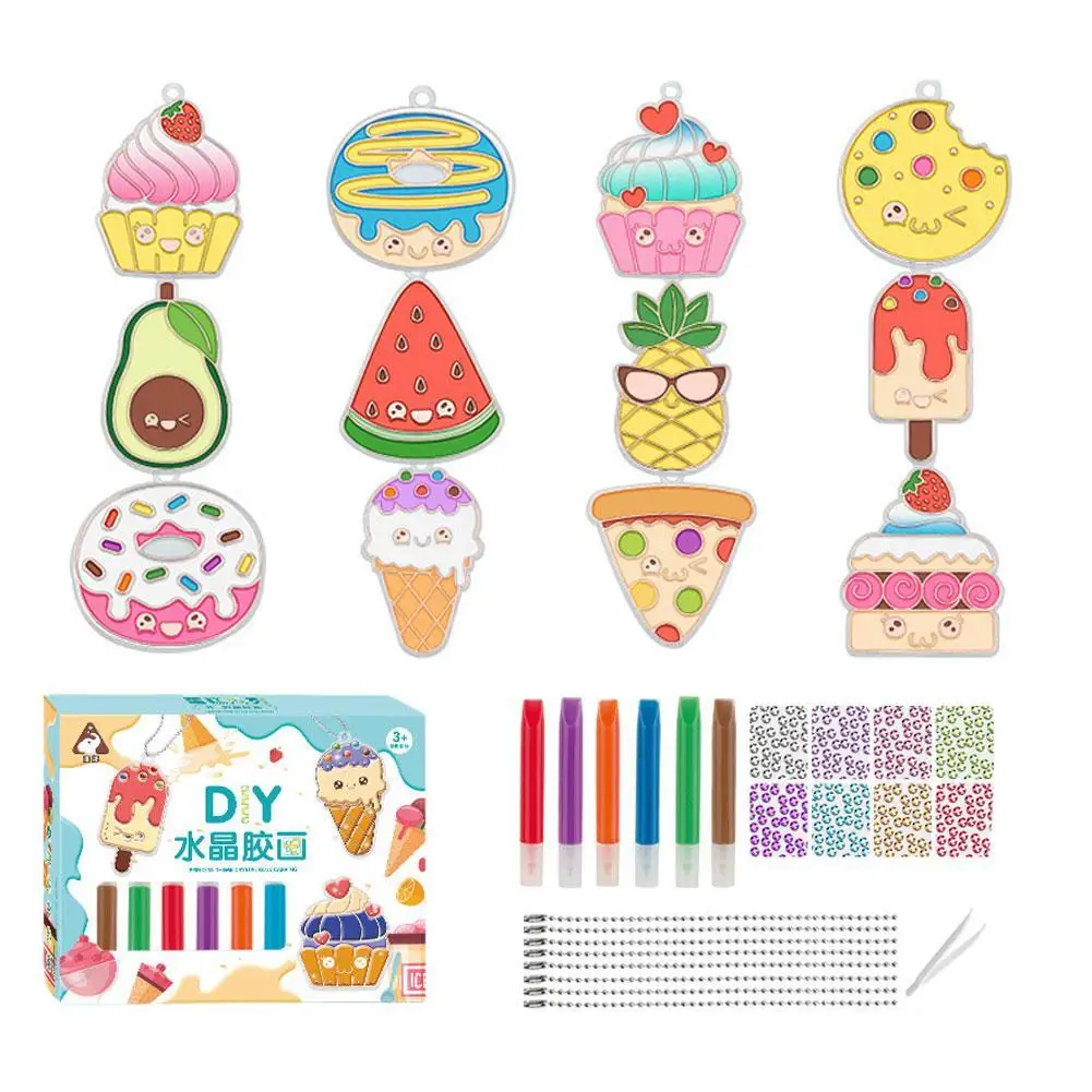 

DIY Window Paint Art Crystal Pendant Kit Arts And Crafts Kits For Kids Age 3+ Create Your Suncatcher Ornaments Fun Party