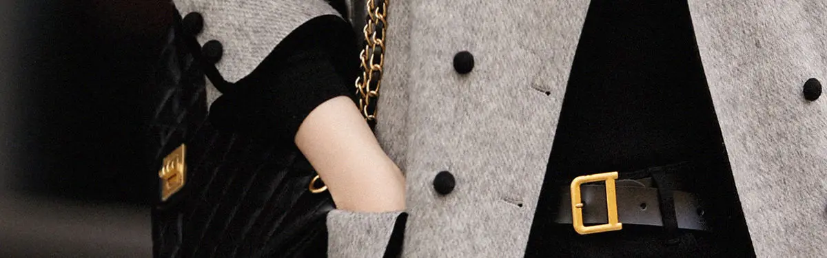 Main Mu Autumn Winter New Fashion Korean Edition Slim Casual Versatile Temperament Contrasting Color Small Collar Woolen Trench