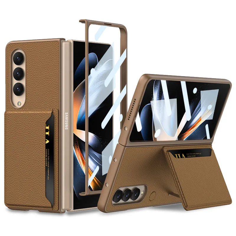 

Card Slot Wallet Phone Case for Samsung Galaxy Z Fold 4 Case Luxury Leather Shcokproof Case for Samsung Galaxy Z Fold4 Case