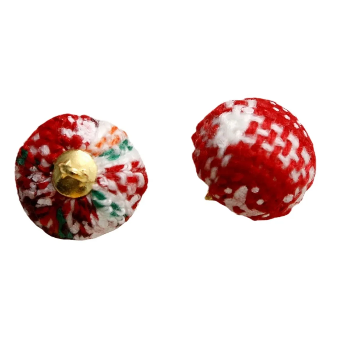 1PCS Christmas cloth checkered hanging ball face button pendant diy handmade jewelry accessories making for Earrings bracelets