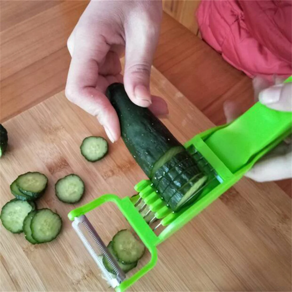 Portable Fruit Cutter Kitchen Vegetable Peeler Ham Banana Cutter Knife Kitchen Tool Salad Lovers