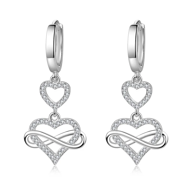 Boucles D'oreilles à Clous Papillon En Cristal, Bijoux En Argent Sterling 925, P
