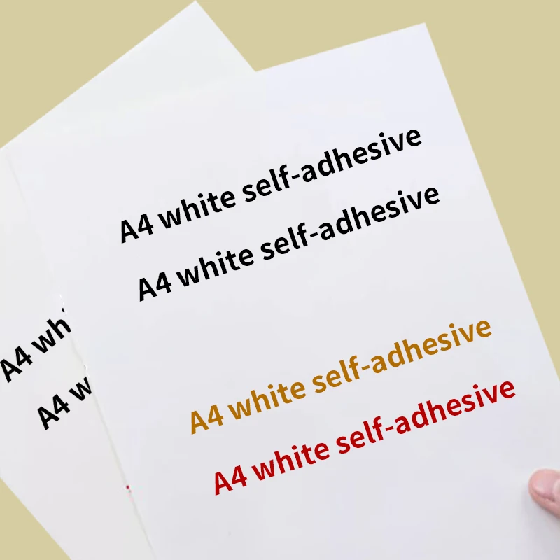 A4 White Self-Adhesive Paper A5 Sticker Label Paper Matte Glossy Surface Paper Sheet for Laser Inkjet Printer Copier Writable - 2